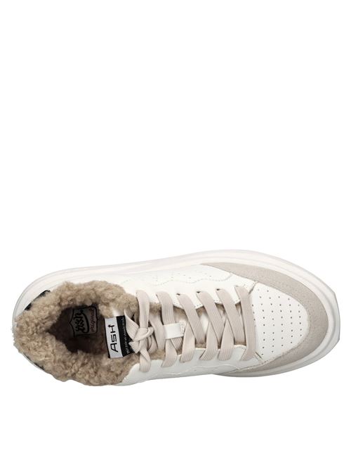 Sneakers in pelle e camoscio ASH | IMPULS FUR CHROME FREE CALF SUEDESHELL-BIANCO-NERO